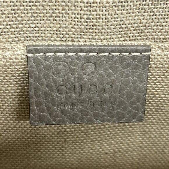 Gucci Interlocking G Grey Leather Shoulder Bag (Pre-Owned) - Picture 7 of 7